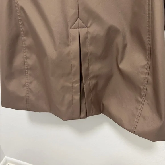 Calvin Klien Tan Khaki Taupe Belted Knee Length Trench Coat - Like New - Large - Picture 7 of 10